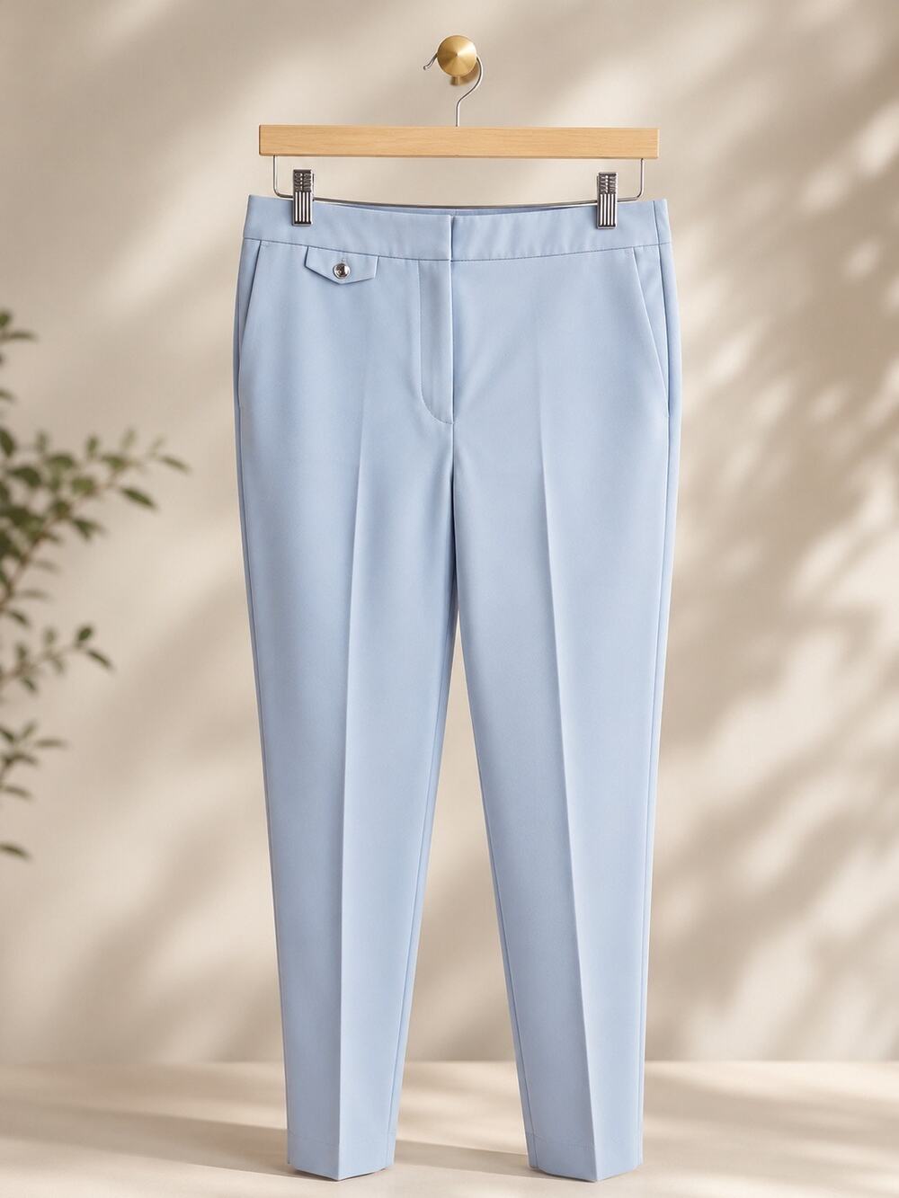 Hugo Boss Taschina Slim Fit Trousers in Light Powder Blue NWT Size 8